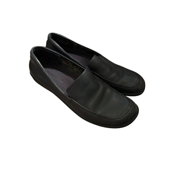 Naturalizer Slip On Black Leather Loafers Sz 8.5 Comfort Career Business Casual - Picture 2 of 9
